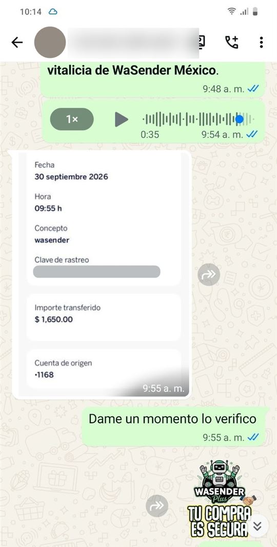 Comprobante de transferencia SPEI por $1,650 MXN, 30 de septiembre de 2026